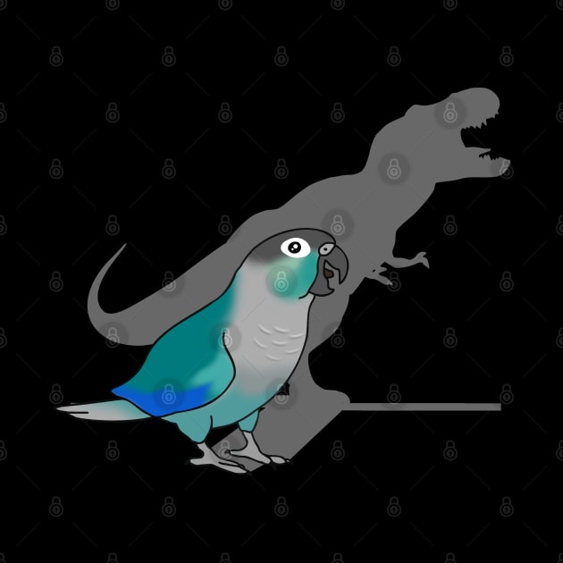 Turquoise Green Cheeked Conure T-rex by FandomizedRose