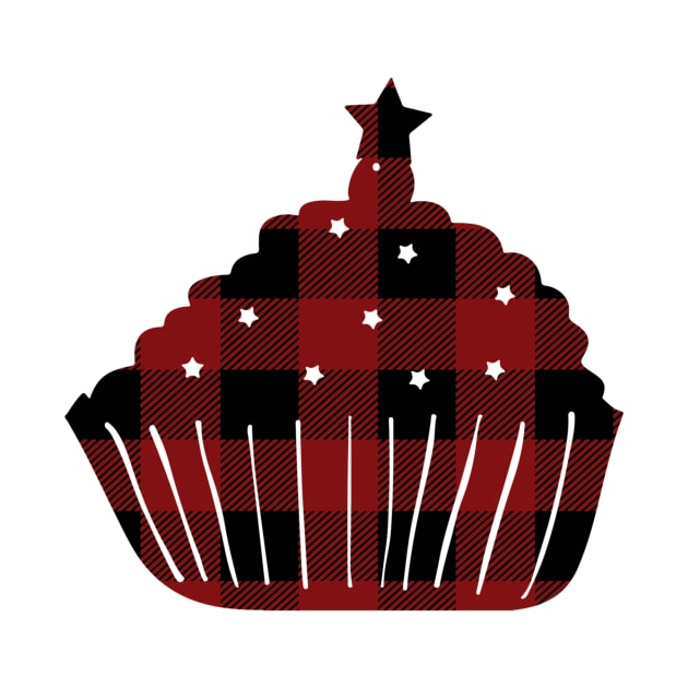 Plaid Cupcake by LucyMacDesigns