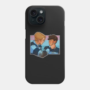 Alt Nick and Charlie - heartstopper drawing - rugby Phone Case