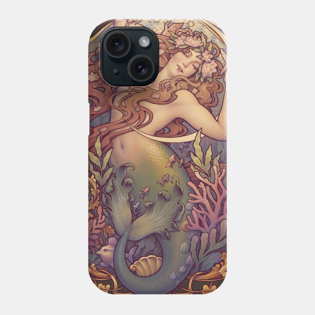 ANDERSEN LITTLE MERMAID NOUVEAU Phone Case by Medusa Dollmaker