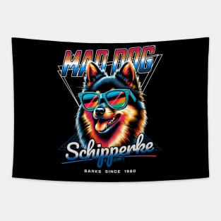 Mad Dog Schipperke Tapestry