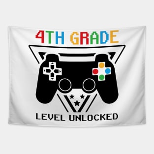 4th Grade Level Unlocked First Day of School Video Gamer Tapestry