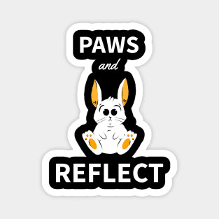 Paws and Reflect Rabbit Magnet