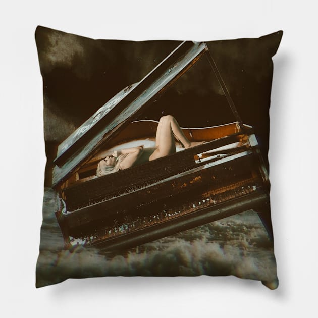 the calm during the storm Pillow by Illusory contours