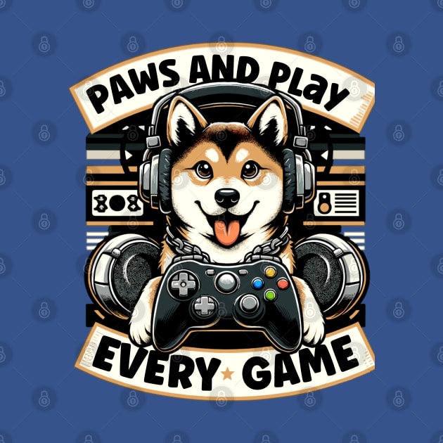 Game On: Shiba Inu's Ultimate Gaming Session by WEARWORLD