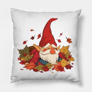 A fall gnome sleeping Pillow