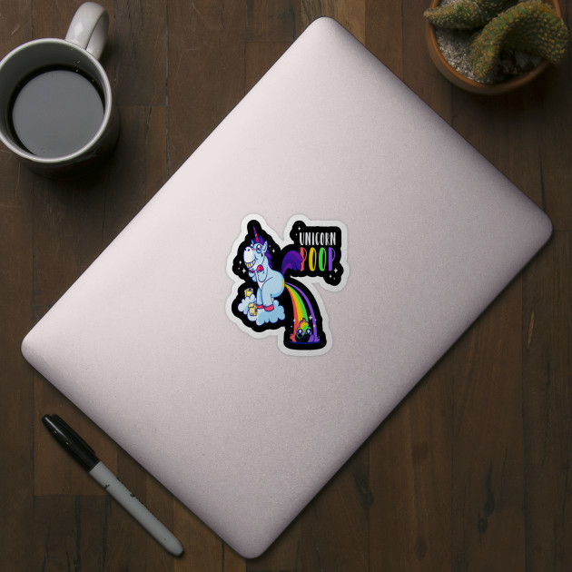 Funny unicorn Sticker- Funny Unicorn Ezfje - Sticker