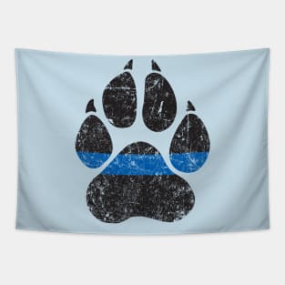 Thin Blue Line Paw Tapestry