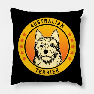 Australian Terrier Dog Portrait Pillow