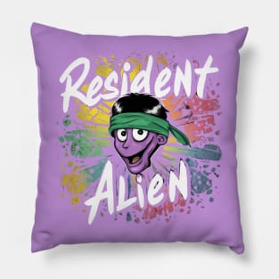 RESIDENT ALIEN IN PURPLE Pillow