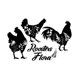 Roosters  floral T-Shirt