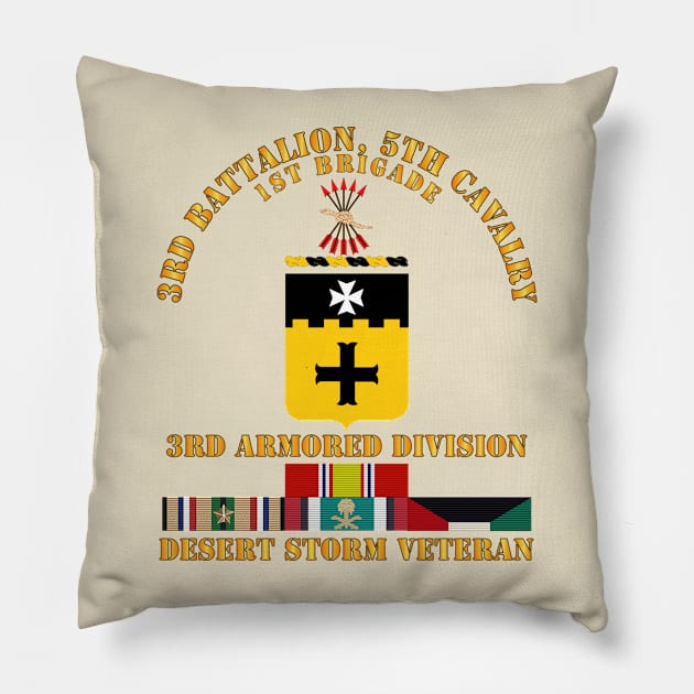 3rd Bn, 5th Cavalry - 3rd Armored Div - Desert Storm Veteran Pillow by twix123844