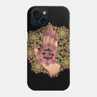 Chai tea lover henna tattoo Phone Case