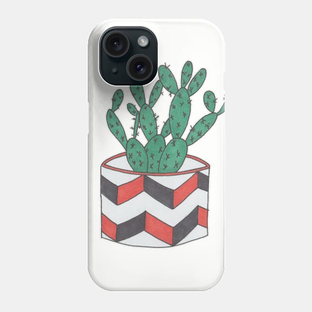 Colorful prickly pear cactus Phone Case by PlantEngineer