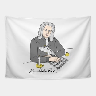 Johann Sebastian Bach gezeichnet Tapestry