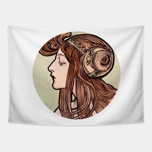 Vintage art portrait Tapestry