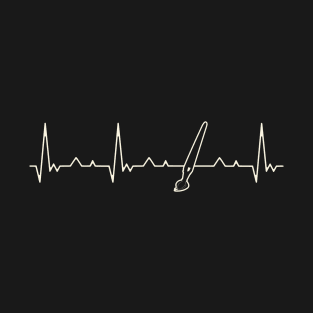 Paint Brush Artist. Heart. Love. EKG. Pulse. Beat. T-Shirt