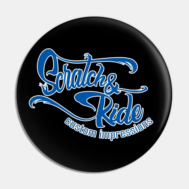 Scratch & Ride Brand (Royal Blue Logo) Pin by Scratch&Ride