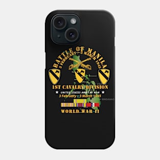 Battle for Manila - 1st Cavalry Division w PAC - PHIL SVC Phone Case