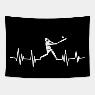 Cricket heartbeat baseball player,baseball Birthday Cricket lover Tapestry