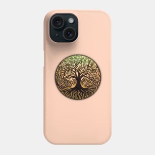 Tree of Life Circle 2 Peach Phone Case