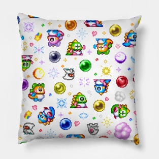 Bubble Bobble - White Pillow