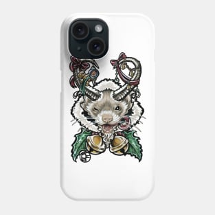 Krampus Ferret - Black Outlined Version Phone Case