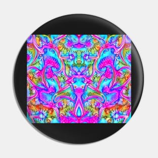 Pink Aesthetic Abstract Psychedelic Pattern 1 Pin