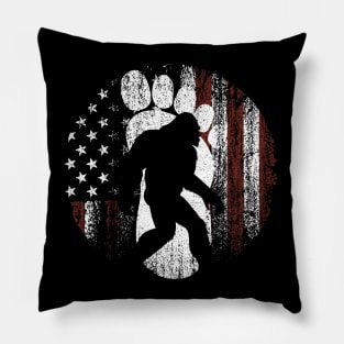 Bigfoot american flag 4th of july Pillow