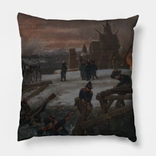 Captain Benthien on the Beresina, Anno 1812 by Lawrence Alma-Tadema Pillow