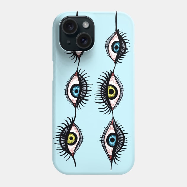 Creepy Weird Eye Garlands Surreal Art Phone Case by Boriana Giormova
