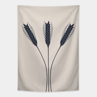 Wheat Field (Misty Navy) Tapestry