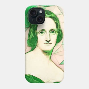 Mary Shelley Green Portrait | Mary Shelly Artwork 8 Phone Case