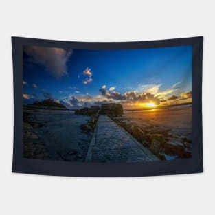 St Michael's Mount And Causeway Sunset Tapestry