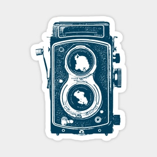 Vintage Blue Camera Vector Illustration Magnet