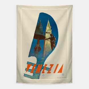 Venezia Italy Venice Travel Poster 1930 Tapestry