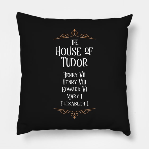 The Tudor Kings and Queens Pillow by VicEllisArt