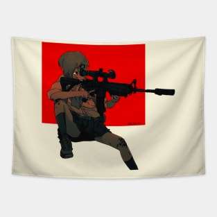 Sniper girl Tapestry