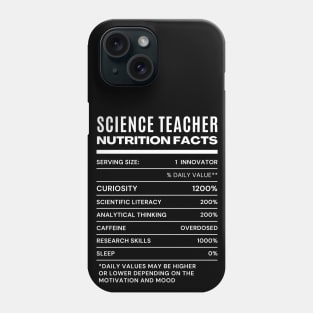 science teacher nutrition facts Phone Case