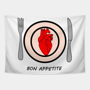 Heart on plate Tapestry