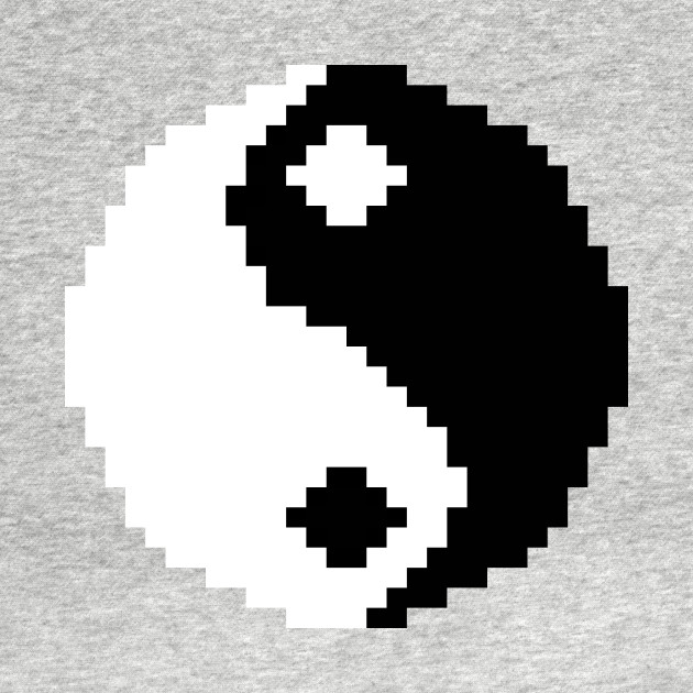 Yin Yang Pixel Art 8 Bit Yin Yang Symbol Tank Top Teepublic