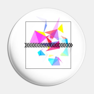 Abstract Geometric Collage Pin