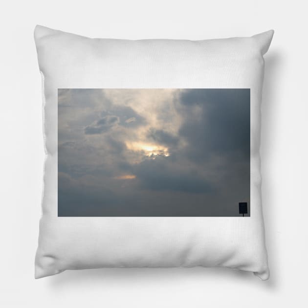 Fiery Clouds Pillow by Illumined Apparel