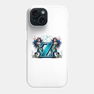 Mermaid Alphabet The Letter Z Phone Case