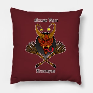 Greetings from Krampus Pillow