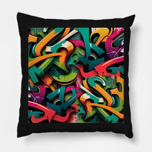 graffiti patterns - 001 Pillow