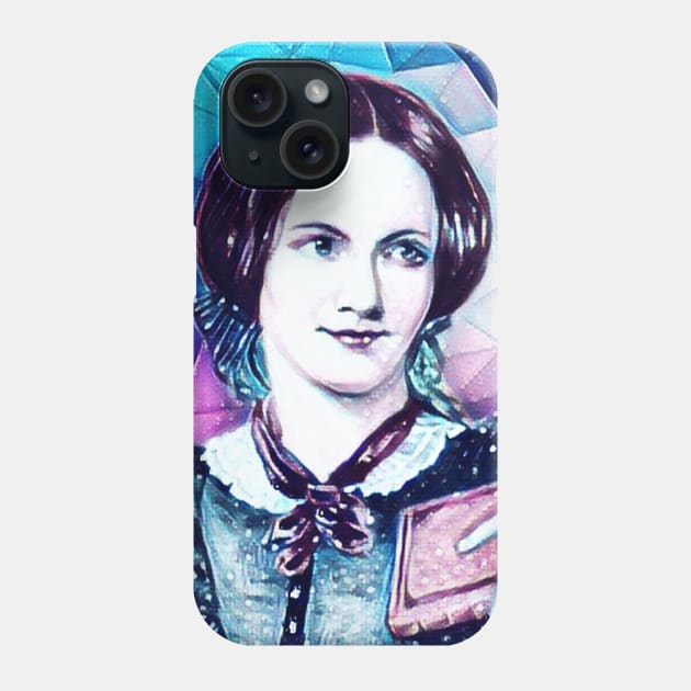 Charlotte Bronte Snowy Portrait | Charlotte Brontë Artwork 6 Phone Case by JustLit