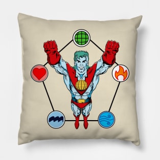 Captain planet universe Pillow