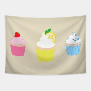 Three Cupcakes Tapestry