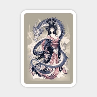 Geisha and Dragon 7808 Magnet